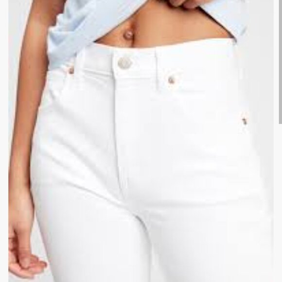 *LIKE NEW* GAP High Rise Vintage Flare White Denim Jeans Size 30 / 10R - Picture 2 of 6